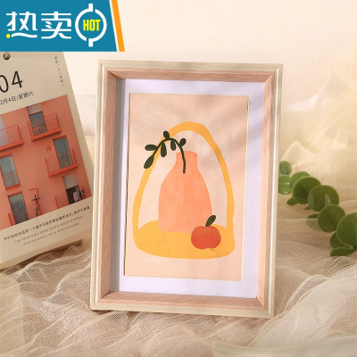 敬平简约相框摆台画框挂墙洗照片6寸7 8七寸10桌面摆件儿童相册架定制 樱花粉 A4[可放20.8*29.7cm]摆挂两