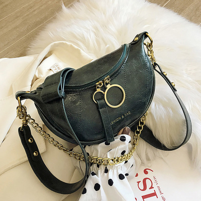 超火包包女2020新款网红腰包潮韩版时尚百搭链条单肩斜挎胸包