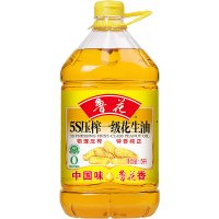 鲁花5S压榨一级花生油5L 物理压榨家用食用油 粮油