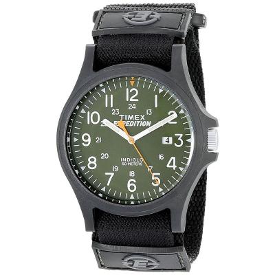 Timex天美时军用风格轻便男士户外腕表防水米夜光显示设计