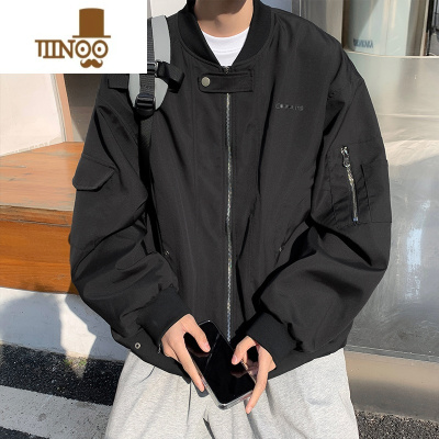 YANXUvintage美式街头飞行夹克男宽松机车外套棒球服女百搭防风冲锋衣