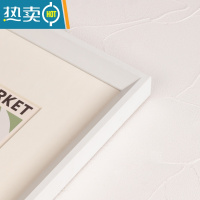 敬平胡桃色大相框挂墙实木画框装裱A3A4纸油画4k8k八开24寸16木质框架 白色 36寸[60*90厘米]挂墙