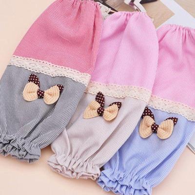 骁熊时尚百搭韩版舒适蝴蝶条纹袖套防污儿童成人护袖短款袖套办公厨房袖头成人女长款套袖家务清洁清洁用品袖套