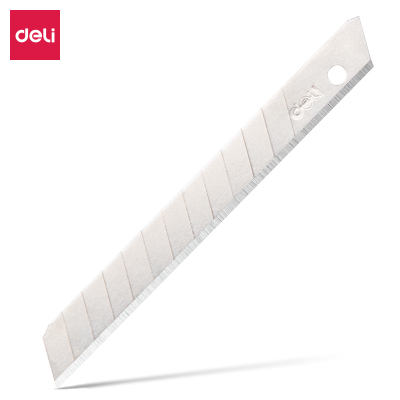 得力2012小号美工刀片 银色 10片/盒 (36盒装)