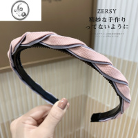 JiMi发箍女百搭外出网红韩国气质简约布艺麻花压发夹韩版外出头箍发卡