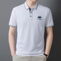 2025夏季轻商务翻领Polo衫短袖T恤刺绣简约时尚