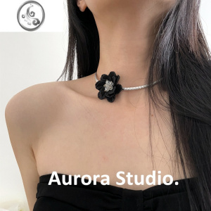 JiMi刚柔碰撞 I 不褪色可甜可飒百搭花朵choker项圈女时髦小众锁骨链 均色