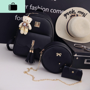 流苏双肩包女2020新款韩版少女士背包校园百搭学生书包休闲旅行包NEW LAKE