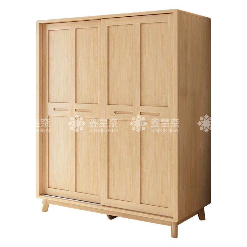 鑫星奈XXN4031130简约实木衣柜推拉门储物柜移门衣橱 1.6米