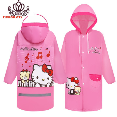 封后儿童雨衣女童幼儿园宝宝书包位防水拉链小孩学生雨披