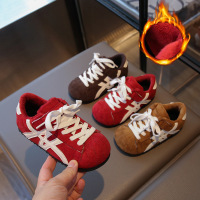 复古美拉德儿童板鞋秋冬新款平底休闲运动鞋阿甘鞋德训鞋