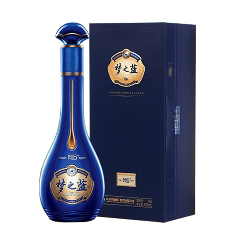 洋河梦之蓝m6  蓝色经典 绵柔白酒浓香型 52度 550ml