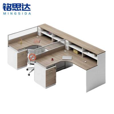 铭思达屏风工位7字型双人位含柜套
