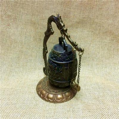 青铜器合金精美龙纹编钟撞钟摆件仿古工艺品家居送长辈送客户乔迁礼品默认颜色