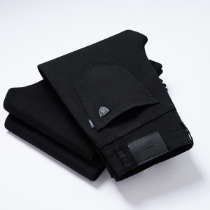 金盾(KIN DON)秋冬季牛仔裤男宽松直筒商务男裤中年弹力休闲大码男士裤子