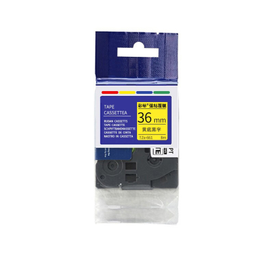 彩标 TZe-661 36mm 标签色带 黄底黑字 (计价单位:个)