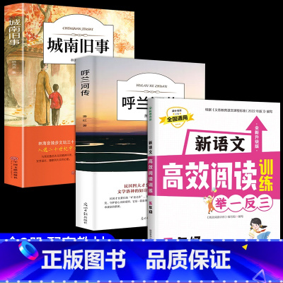 [3册]城南旧事+呼兰河传+五年级高效阅读训练 [正版]城南旧事林海音完整版原著三四五六年级课外书必读阅读书籍经典书目小