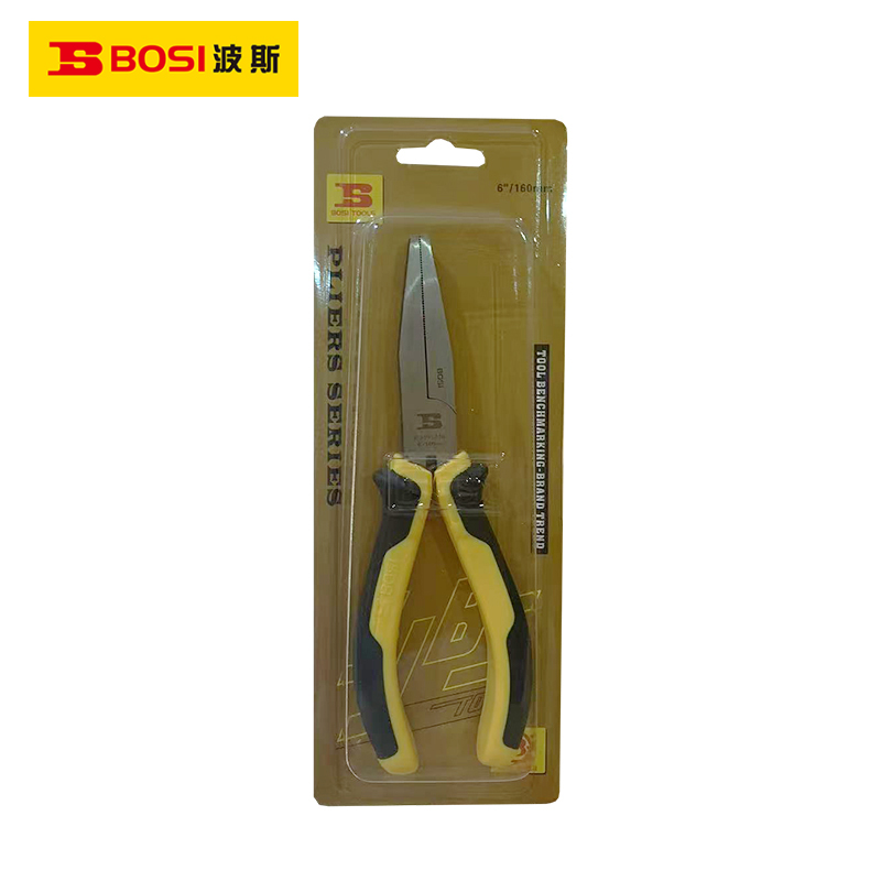 波斯(BOSI)扁嘴钳(6"/160mm)把