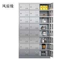 风雷缘304不锈钢食堂带锁餐具柜24门餐盘柜钥匙锁1800*1025*400常规款