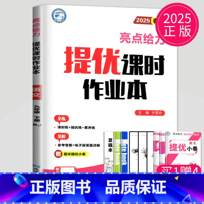 语文 九年级下 人教版 九年级/初中三年级 [正版]2024亮点给力提优课时作业本九年级上册下册数学物理英语化学九上苏科