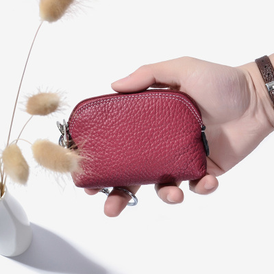 乐逸仕(LEYISHI)收纳包钥匙包零钱包袋卡包牛皮小钱包迷你小清新硬币包