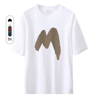 夏季新款潮牌短袖男士T恤圆领套头印花百搭宽松男装上衣T恤青少年_720