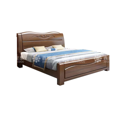 鑫星奈XXN4022917 胡桃木实木床1.5米单人床