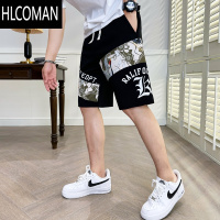 HLCOMAN夏季国潮休闲短裤男款潮牌宽松中国风五分裤子夏天青少年运动中裤