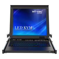 迈拓维矩MT-1716MS-IP 带17寸LED屏远程IP控制数字网口KVM切换器主机16进1出网线延长100米