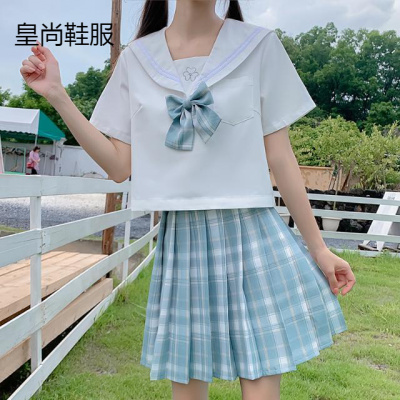 新品直营-疆拓（JIANGTUO）高中生jk制服实拍夏季新款裙女班服学院风英伦百褶裙校服套装