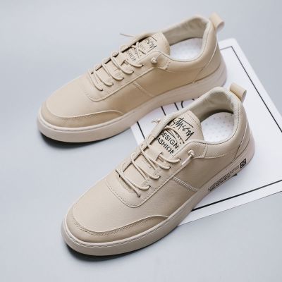 (JIAMEN)新品直营-户外运动百搭潮鞋透气小皮鞋男鞋子运动鞋韩版潮流休闲鞋男士软底板鞋秋季