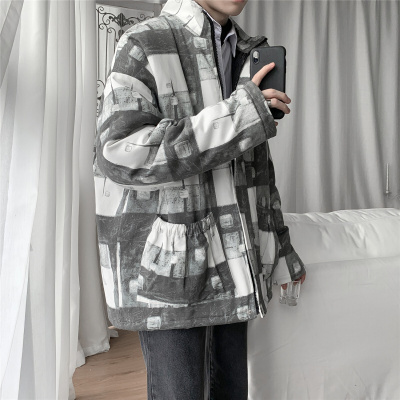 UYUK230斤胖子大码胖胖哥棉衣男潮牌冬季新款棉服潮流帅气格子外套大码宽松休闲棉袄200斤大码男装潮牌