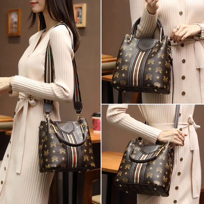 NEWLAKE2020春夏牛皮女包水桶斜挎包洋气时尚皮单肩大容量百搭手提包包手提包女