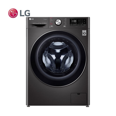 LG洗衣机FQ90BV2家用9公斤大容量变频纤薄机身款全自动滚筒洗烘一体洗衣机5公斤烘干智能DD直驱电机
