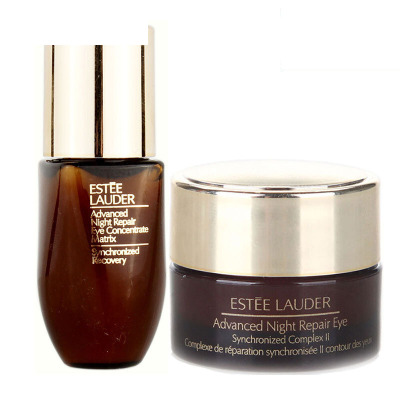雅诗兰黛（EsteeLauder）肌透修护/即时修护小棕瓶眼霜ANR特润新款抗蓝光眼霜5ml+眼精华5ml