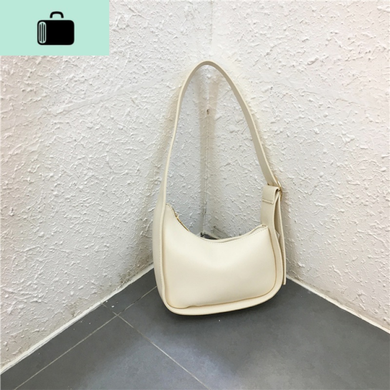 小脏柜 韩版简约复古包休闲纯色百搭复古vintage腋下包饺子中古包NEW LAKE女士单肩包
