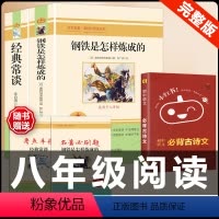 [配套人教版3册]钢铁+经典常谈+古诗文背诵 [正版]经典常谈朱自清和钢铁是怎样炼成的必读原著八年级下册课外书初中阅读名