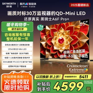 创维电视A6F Pro+ 65英寸智能平板电视机2016分区QD-Mini LED 液晶游戏 65吋国家补贴 A6F