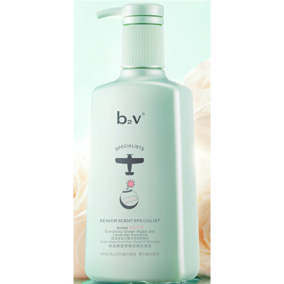 b2v绿藻奇焕袪屑舒爽洗发水500ml 去屑控油蓬松香氛氨基酸洗发露