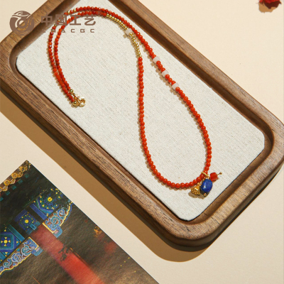 [鸿运当头]原创风从东方来彩宝项链天然宝石串珠项链