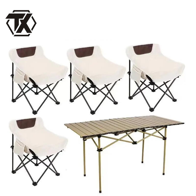铁迅户外便携折叠方桌椅组合套装X85 套