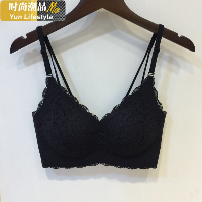 YUNWUXIN无痕内衣女薄款无钢圈聚拢上托防下垂文胸美背舒适睡眠养护抹胸抹胸