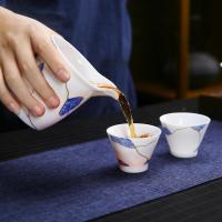 家柏饰(CORATED)玉白瓷公道杯单个鹰嘴冲茶器家用描金茶海清透功德杯贪心杯