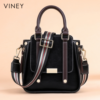 Viney2020小包包女包新款2019真皮斜挎包女时尚百搭ins手提单肩包黑色