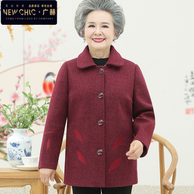 广赫奶奶装春秋外套60岁70老年人春装女上衣老人妈妈秋冬小西装老太太夹克