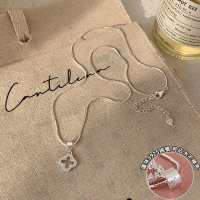 纯银镂空闪钻四叶草项链女轻奢高级感精致日常百搭锁骨链学生送女朋友老婆情人节七夕生日礼物