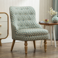 美式单人沙发椅欧式北欧沙发卧室阳台懒人休闲布艺小沙发椅