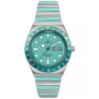 Timex 女士石英防水mm渐变蓝盘两tone不锈钢腕表