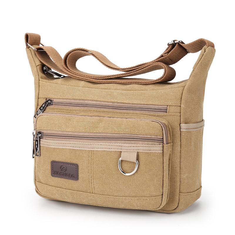 派尼美特2020新款韩版男士大容量帆布包单肩斜挎包情侣休闲包旅行包收