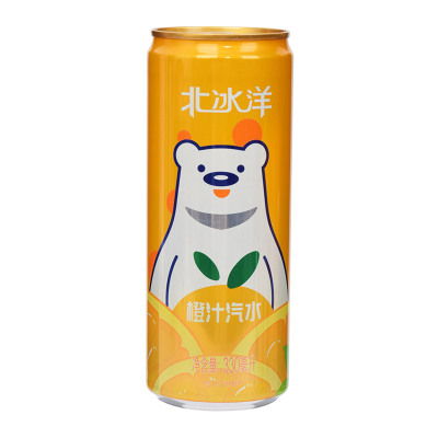 北冰洋橙汁汽水 中华老字号含果汁碳酸饮料330ml*12听